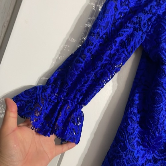 Body Shaper Faja Blouse Top Blue Lace Made in Colombia Body Control Size XL - Picture 3 of 13